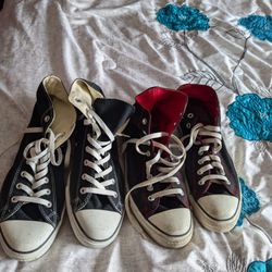 2 Pair Chuck Taylor All Stars $25.00  Size11 & 12