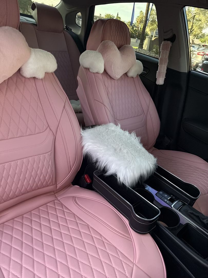 Pink Seat Covers Front And Back