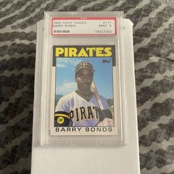 Barry Bonds 1986 Topps Rookie Baseball Card