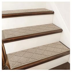 Brand New COSY HOMEER Non-Slip Carpet Stair Treads 15 Pack – Beige