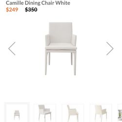 Chairs - Modani Camille White Leather Accent Or Dining Chairs