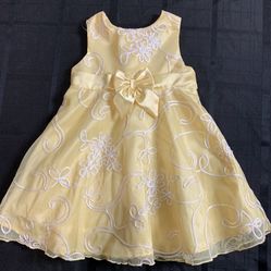 George toddler girls size 3T yellow spring easter dress 
