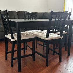 IKEA Dining Table + 4 Chairs with Cushions – Like New