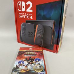 NINTENDO SWITCH 2 NEW/SEALED WITH SONIC THE HEDGE HOG SHADOW GENERATIONS GAME