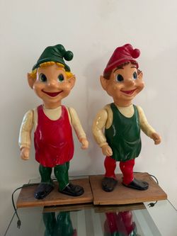 Vintage 1950s Christmas elves