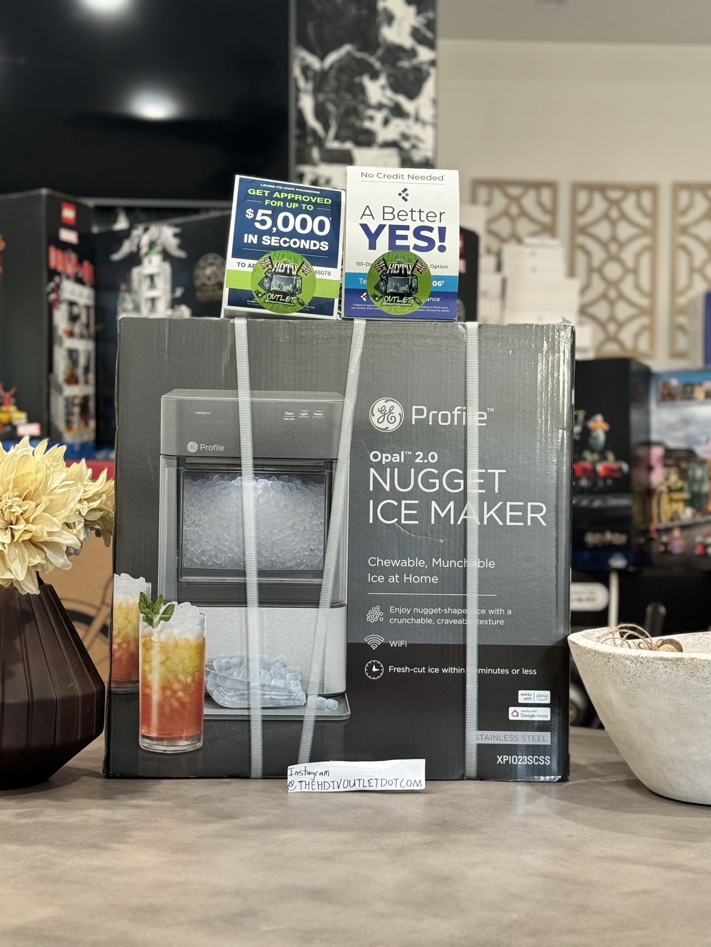 GE Profile Opal 2.0 38lb Portable Ice Maker With Nugget Ice WiFi