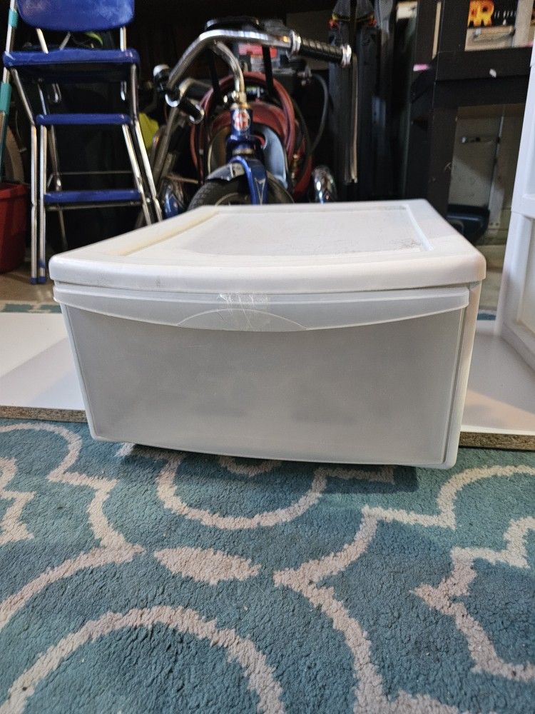 Single Wide Plastic Storage Drawer.