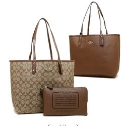 Coach Reversible City Tote Signature Bag