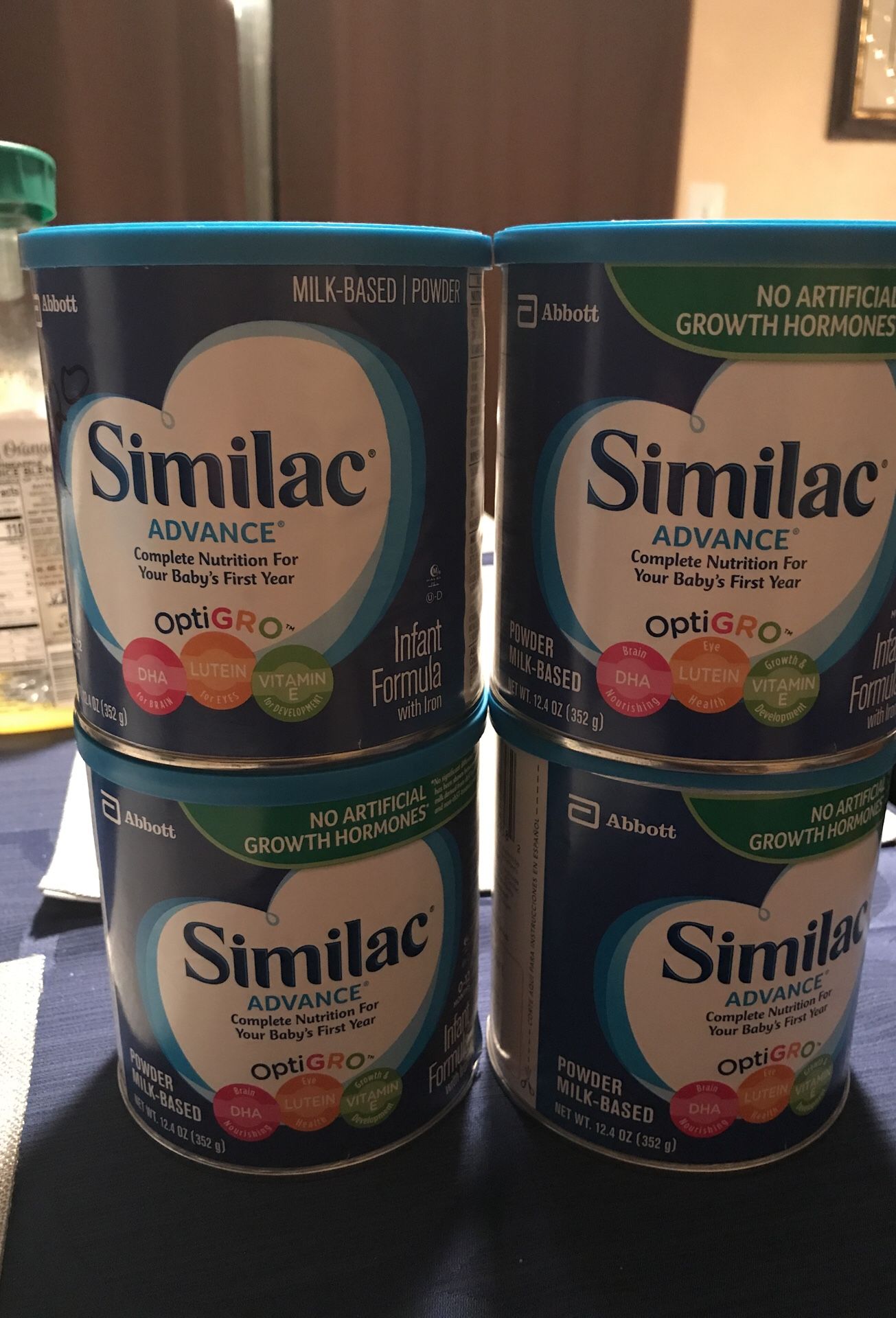 Similac Advance 4 cans of 12.4 oz each