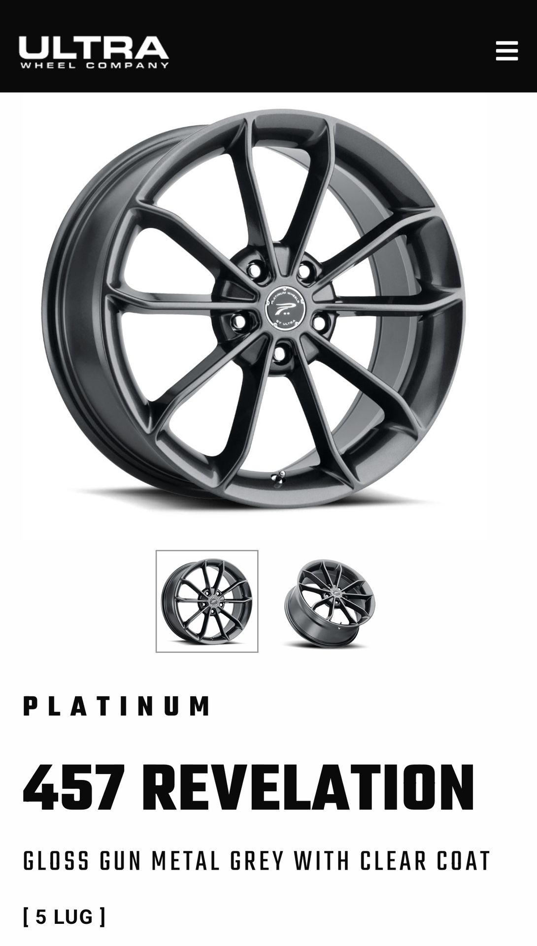 Revelation 457 wheels Gunmetal