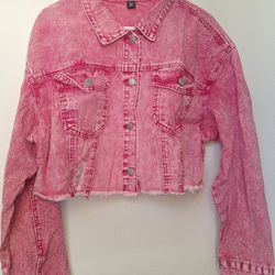 WOMENS PINK JEAN JACKET 