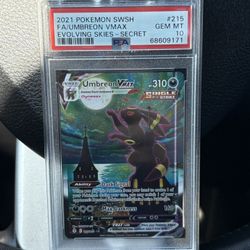 2021 Sword And Shield Evolving Skies Umbreon VMax Secret Rare 