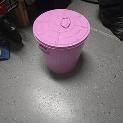 Pink Trash Can