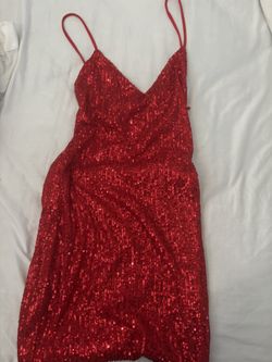 windsor red sparkly dress