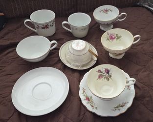 Fine Porcelain Tea Cups & Saucers - Assorted Brands