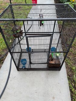 Large Wrought Iron Flight Bird Cage – $80