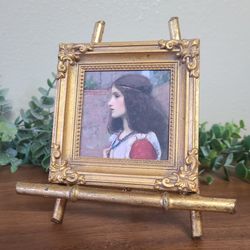 Small Vintage Frame With John William Waterhouse Art Print