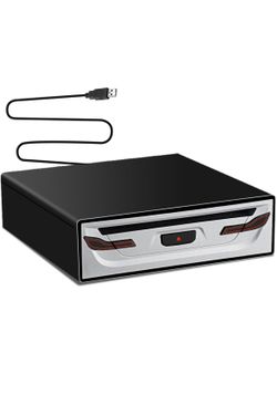 Portable External CD Player for Car - Plug and Play Universal USB CD Drive, Compatible with Android 4.4+/TV/MacBook Pro/Laptop/Desktop, Plug & Play