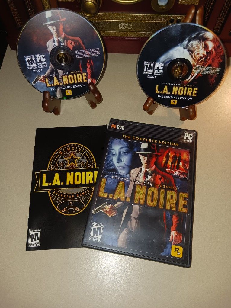 LA Noire PC DVD The Complete Edition With Manual Tested Cleaned Working Perfect Not A Blemish