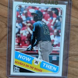 2018 Topps Heritage Ronald Acuna Jr Then & Now Rookie Card
