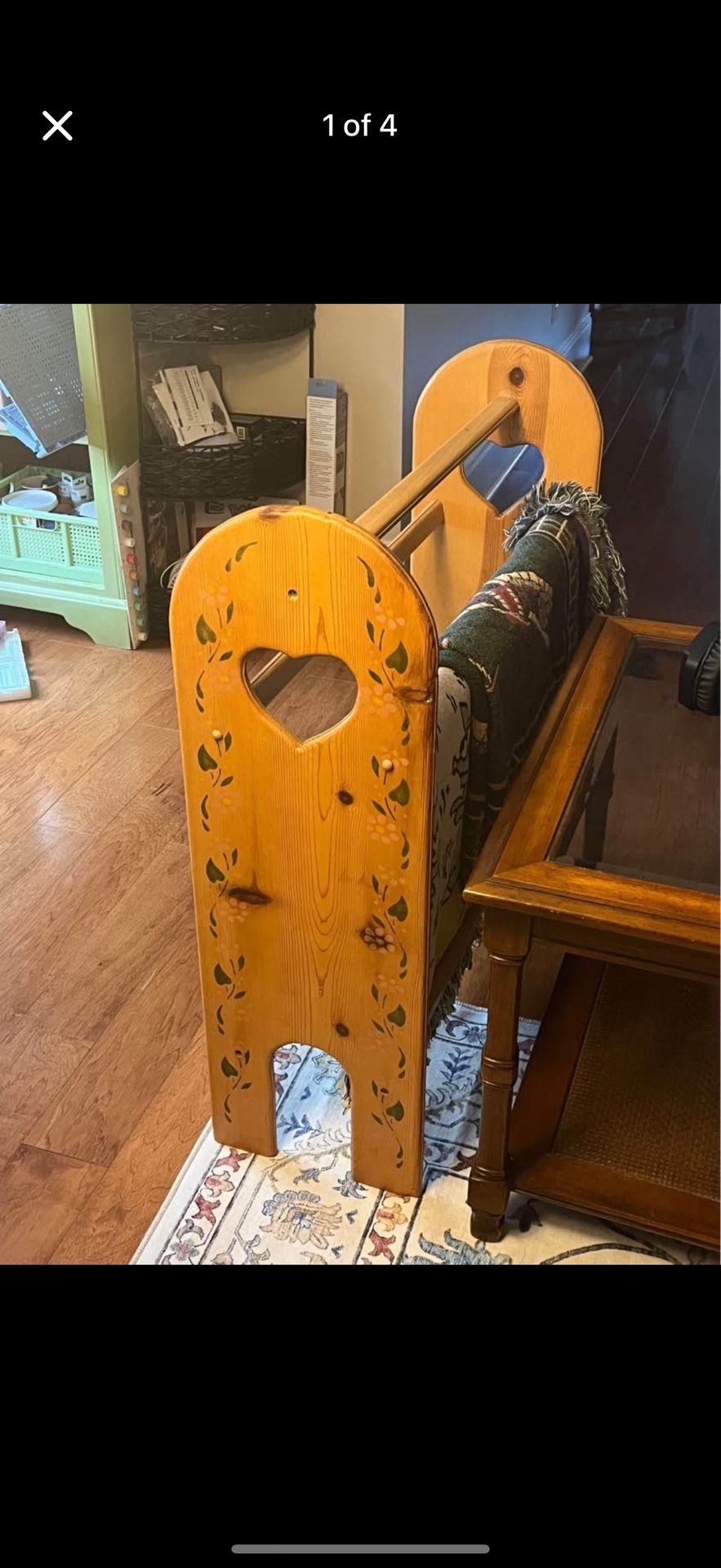 Vintage blanket holder