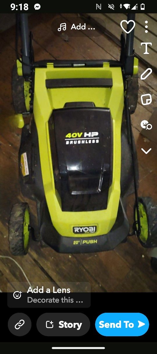 RYOBI 40V HP Brushless 20" Push Mower