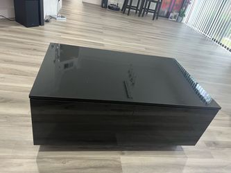 Black High Gloss Coffee Table with Storage