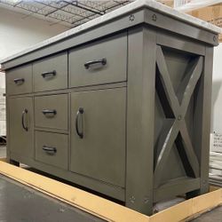 72” Double Sink Bathroom Vanity Olive Green
