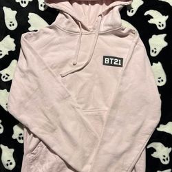 Bt21 anti social social club hoodie pink hotsell