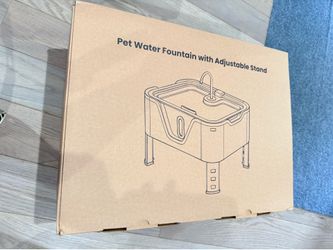 4.75Gal/ 18L Large Dog Water Fountain Elevated Dog Water Bowl & 3 Filters 3-Height Adjustable Dog Water Bowl Dispenser, Quiet Stainless Steel Pet Wate