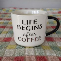 Life Begins with Coffee Mug