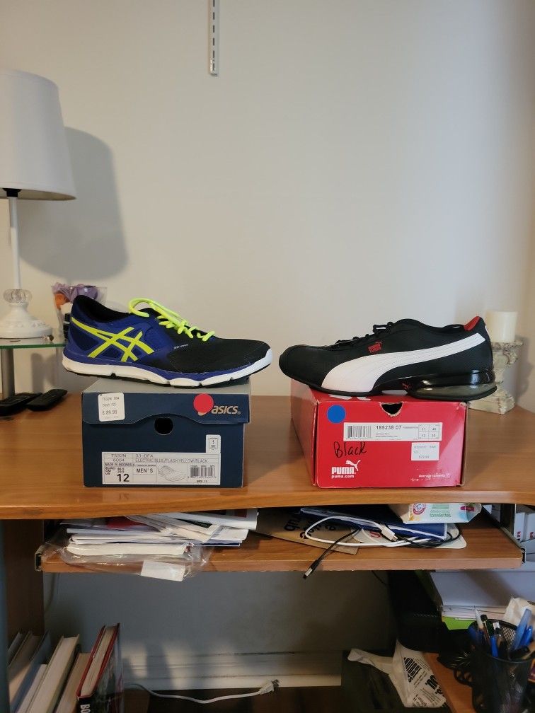 BRAND NEW ASICS AND PUMA MENS SNEAKERS