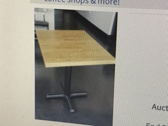 Solid ash wood table 24x24 with heavy Base
