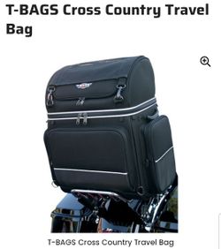 BIKER TRAVEL BAG T-BAGS CROSS COUNTRY HARLEY DAVIDSON RACK TOURING LUGGAGE NICE