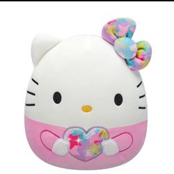 NEW 2025 Squishmallows Hello Kitty Colorful Bow Star Heart Stuffed Plush 8" Toy