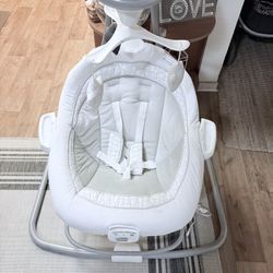 White & Gray Baby Swing