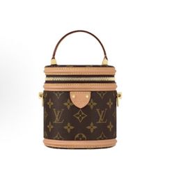 LOUIS VUITTON Cannes Detachable Shoulder Strap Zipper Opening and Closing Canvas Leather Fortune Bucket/Rice Bucket Bucket Bag Portable(218)18