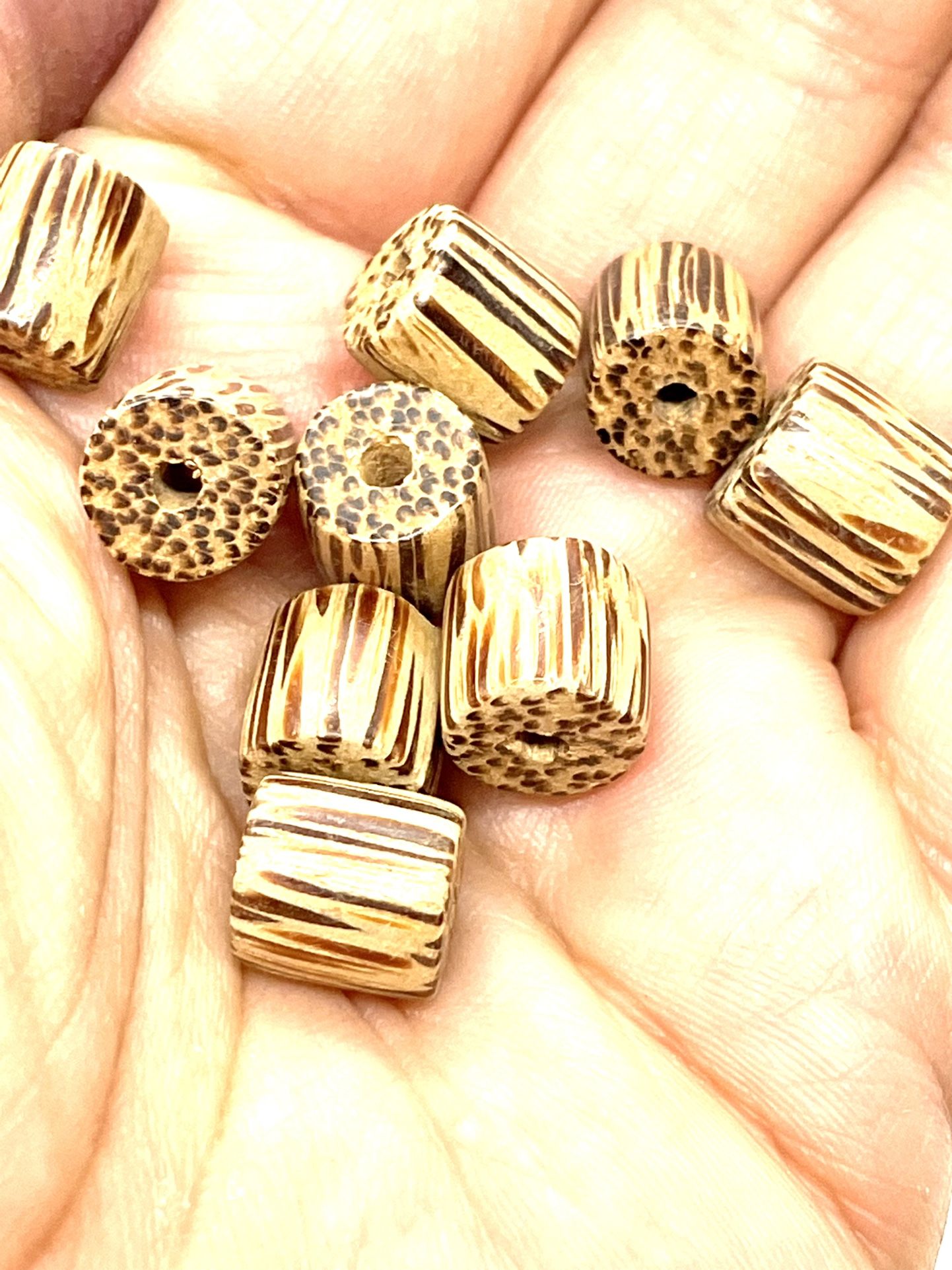 Lot Of 32 Palm wood Beads