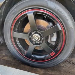 17 Inch Motegi Race Rims 5 Lug Universal Bolt pattern 