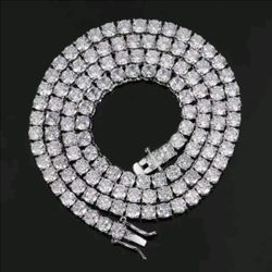 Moissonite Tennis Chain 16in 5mm