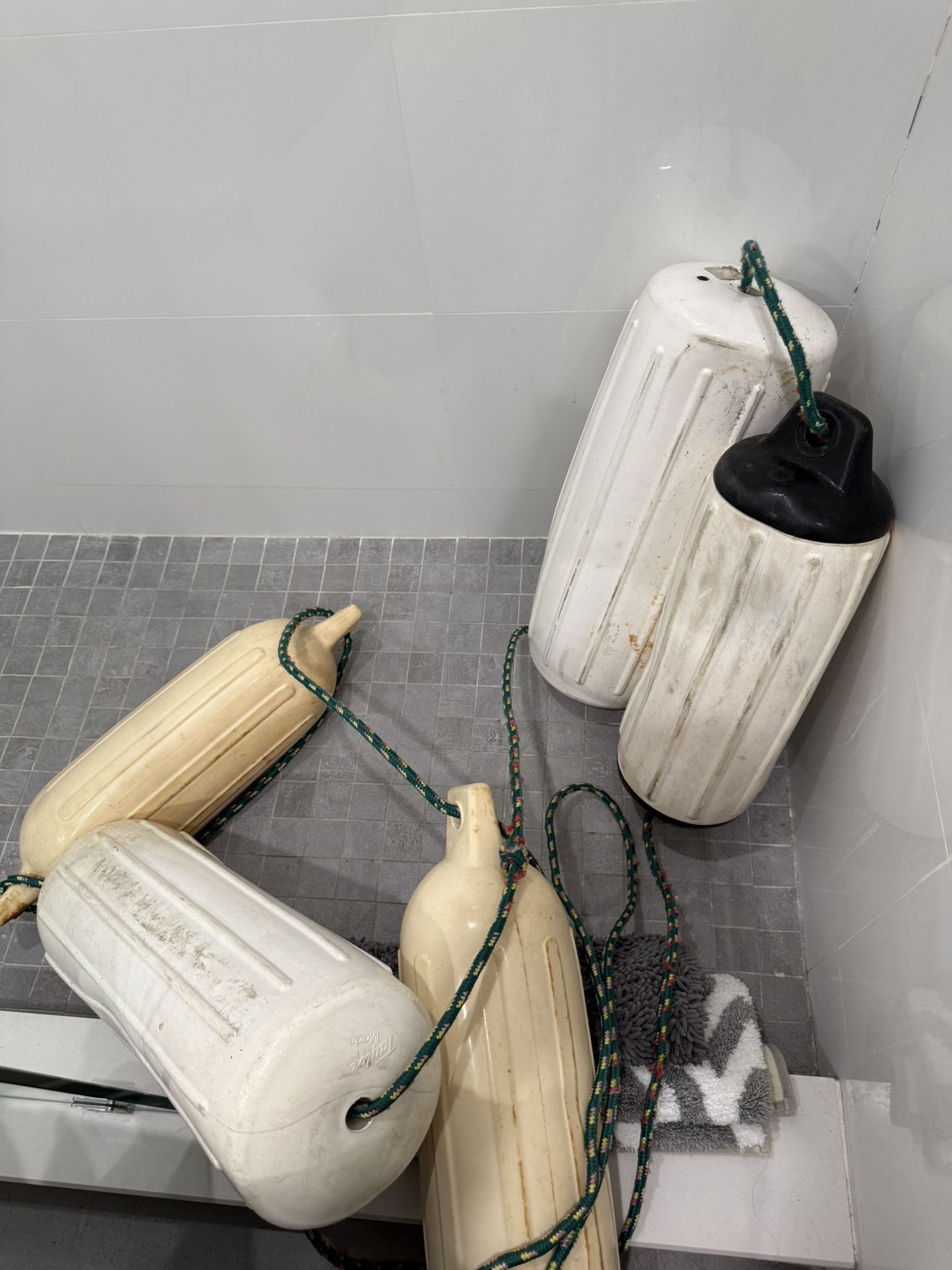 5- Boat Fender Bumpers WHITE 