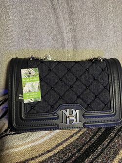 Badgley Mischka Quilted Vegan Leather Crossbody Bag