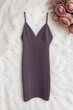 Mauve Glitter Mini Dress