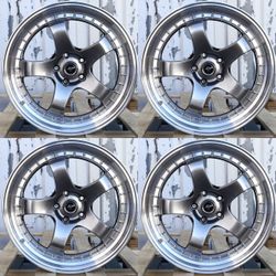 19 INCH STAGGERED SET WORK MEISTER S1 STYLE WHEELS RIMS 19X8.5 / 19X9.5 +35 (5X114.3) CB: 73.1