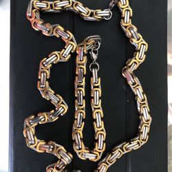 Stainless Steel Necklace And Bracelet Set