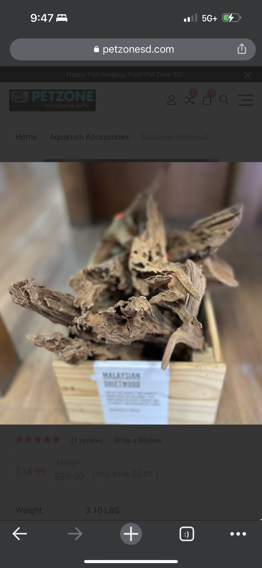 Malaysian Driftwood - Hardscape For Aquariums Aquascape Fish Tanks