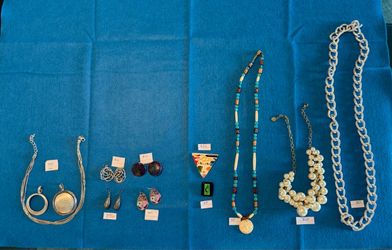 Mixed Costume Jewelry Lot – Necklaces, Earrings & Brooches