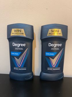 2pack Degree Men Antiperspirant Deodorant 72-Hour Sweat and Odor Protection Cool Rush Antiperspirant For Men With Body Heat Activated Technology, 2.6 