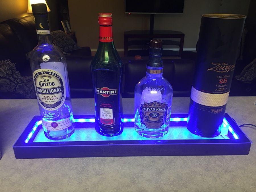 Iluminated bottle displays