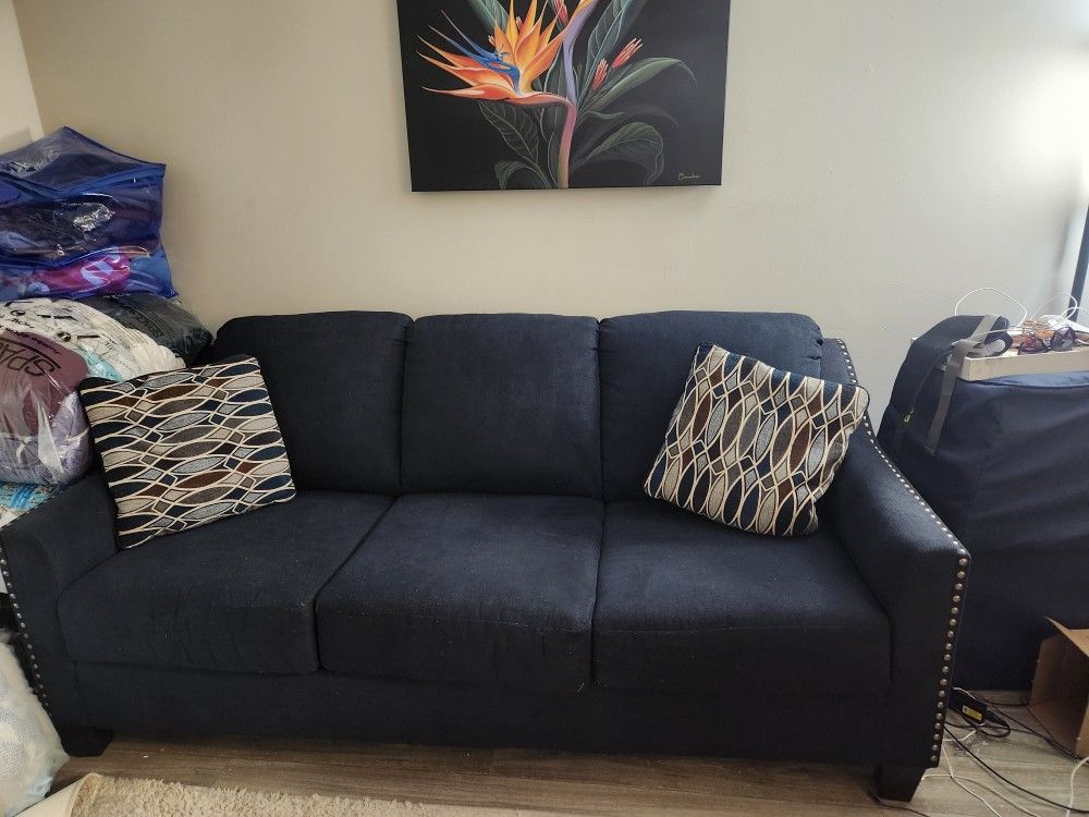 Black/ Dark Navy Sofa